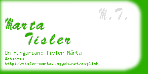 marta tisler business card