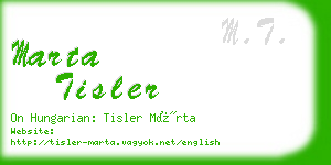 marta tisler business card